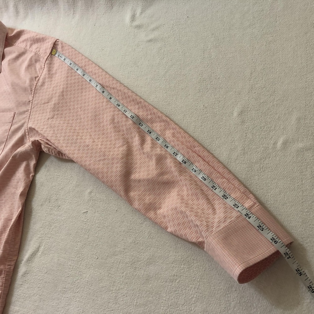Tommy Bahama Mens XL Pink Check Sarasota Stretch Long Sleeve Button Front Shirt - Picture 11 of 11